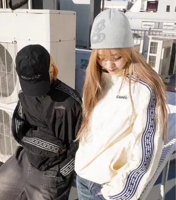 genzai 나일론 트랙 자켓 아이보리