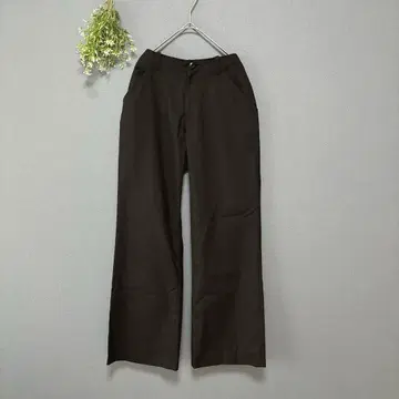클러치 [F] 택 포함 새상품 일본제 남성용 슬랙스 와이드 팬츠 울 블랙