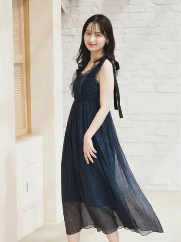 새상품 스나이델 시어 쉬폰 와셔 원피스