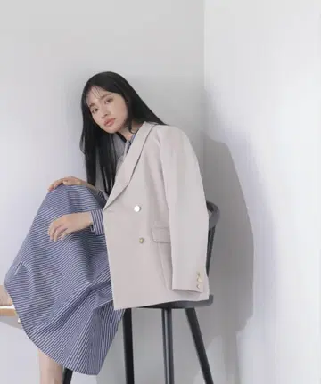 더블 브레스트 박스 자켓 24SS NATURAL BEAUTY BASIC