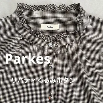 Parkes 깅엄 체크 리버티 싸개 버튼 긴팔 셔츠