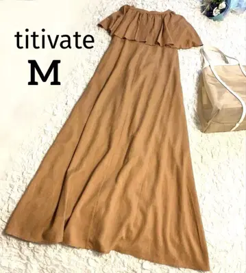 새상품 titivate 티티베이트 케이프 디자인 A 라인 원피스 린넨