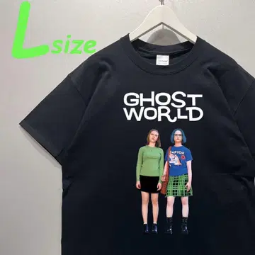 남녀 공용 GHOSTWORLD 고스트 월드 티셔츠 반팔 티셔츠 블랙