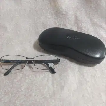 Ray-Ban 안경 실버/네이비 케이스 포함