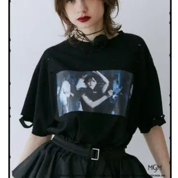 jouetie Wednesday 데미지 사진 BIG 티셔츠