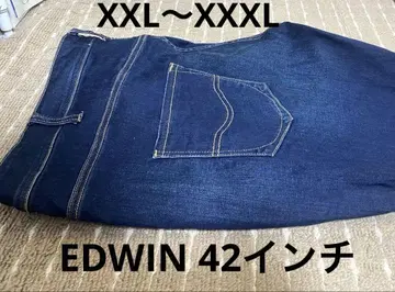 EDWIN 데님 42인치 빅 사이즈 네이비 컬러 청바지