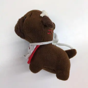 토사견 토사쨩 브라운 개 봉제 인형 스트랩을 통과하는 구멍이 있는 키링