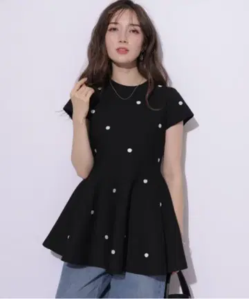 도트 니트 튜닉