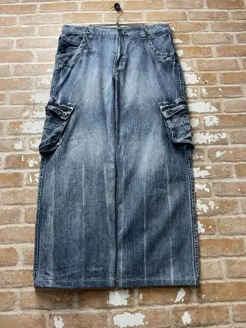 00s 카고 데님 데님 그런지 y2k 배기 데님 와이드 데님