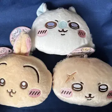 치이카와 봉제 인형 패스 케이스 파우치 3종 세트