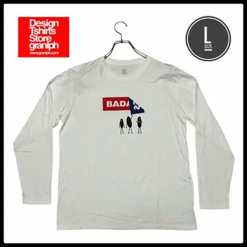 그라니프 긴팔 티셔츠 뷰티풀 섀도우 BADASS 남녀 공용 화이트 L