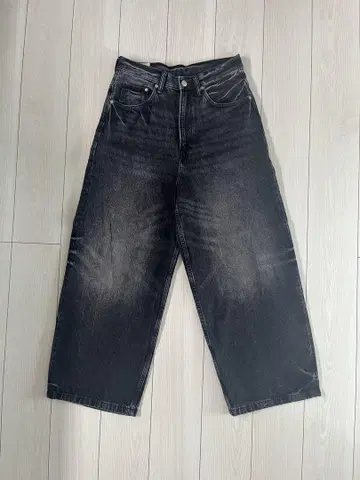 H&M SUPER BAGGY 블랙 데님 팬츠