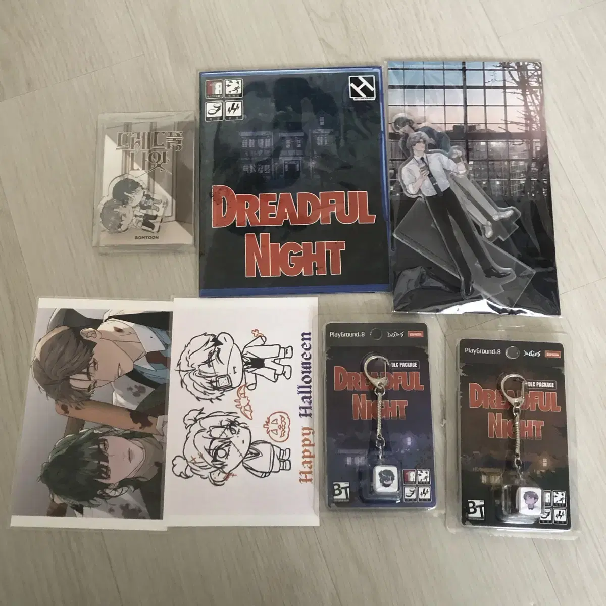 Dreadful Night Strategy Package Poca Keycap Keyring Set Frame Box Rebom Acrylic Stand Block
