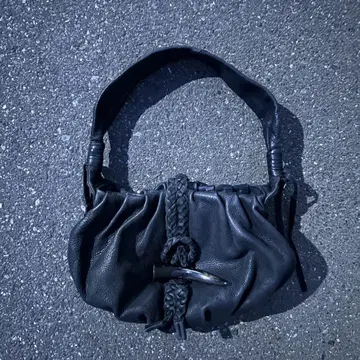 00s archive leather 초승달 핸드백 Y2K 천연 가죽