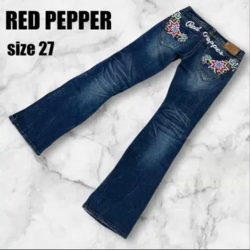 RED PEPPER 레드 페퍼 데님 부츠 컷 플레어 자수 27