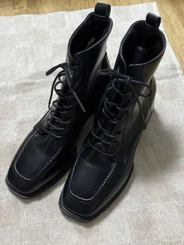 레이스업 부츠 스퀘어토 38 사이즈