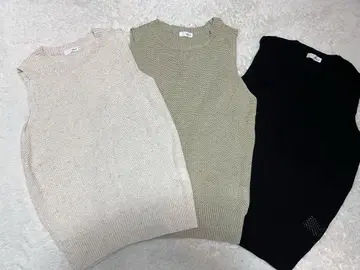 via j 니트 탱크 3장 세트