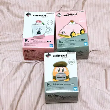 제일복권 커비 카페 쁘띠 피규어 마그넷 컬렉션 3개 세트