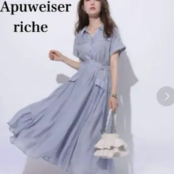Apuweiser riche 반팔 워크 셔츠 원피스 사이즈 0 벨트