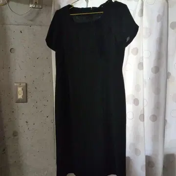 블랙 숏 슬리브 드레스 예복