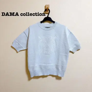 DAMA collection 엠보싱 가공 풀오버 썸머 니트