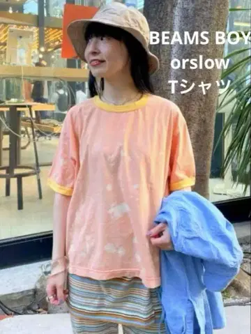 빔즈 보이 오어슬로우 별주 타이다이 티셔츠 오렌지