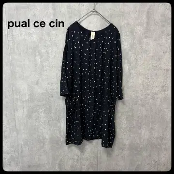 # pual ce cin 퓨어세신 블랙 도트 무늬 튜닉