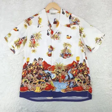 선서프 알로하 셔츠 하와이안 나일론 M