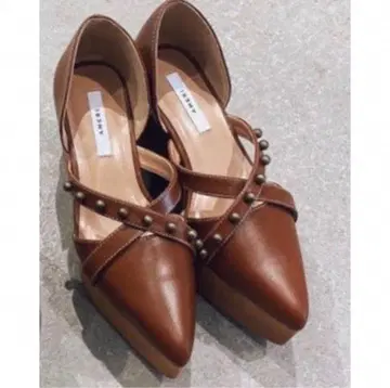 새상품 Ameri / BALL WOOD PLATFORM PUMPS