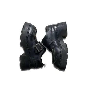 유럽 90s 00s 가죽 신발 통굽 청키 Newrock 형