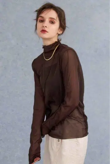 퍼블릭 도쿄 시스루 하이넥 택 포함 새상품