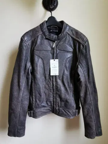 ZARA 자라 라이더스 램 가죽 데미지 가공 L 사이즈