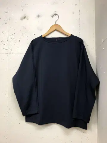 새상품급 MUJI LABO 무지 라보 발수 이중 편직 긴팔 티셔츠 그레이