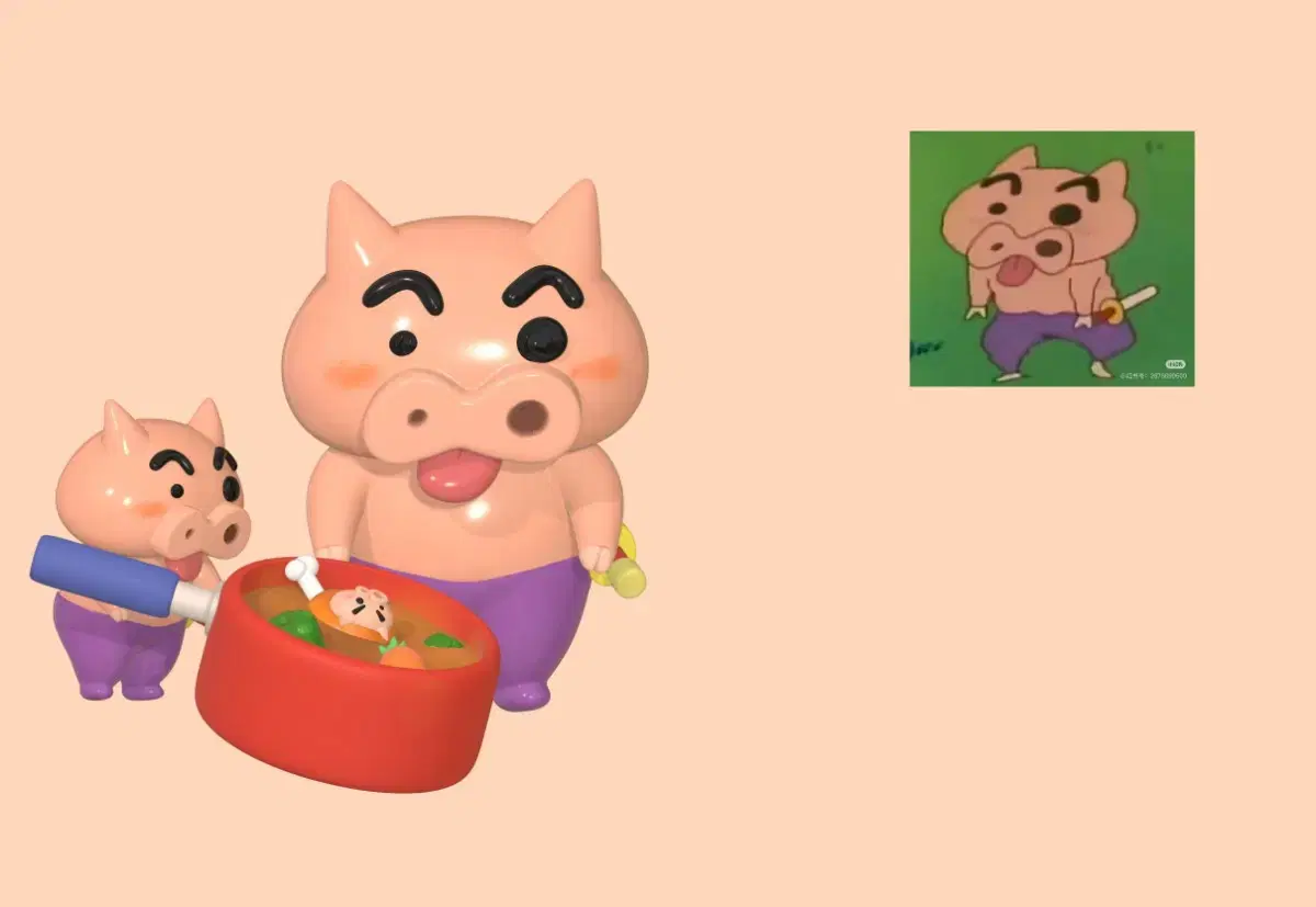 <주문제작>짱구는 못말려 메롱 부리부리 피규어