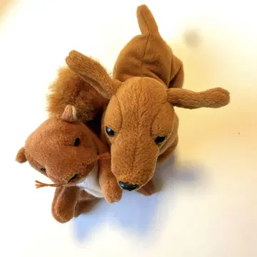 ty 비니 베이비즈 개와 다람쥐 세트