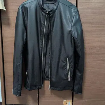 TESS 블랙 가죽 자켓 L