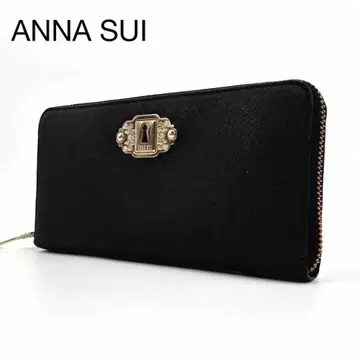 새상품급 ANNA SUI 안나수이 알바 장지갑 블랙 가죽