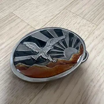 매 벨트 버클 이글 일출 빈티지