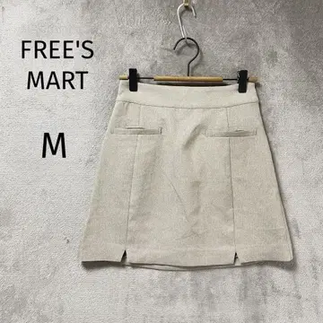 프리즈마트/미니 스커트/M/사다리꼴 허리밴딩 포켓 슬릿