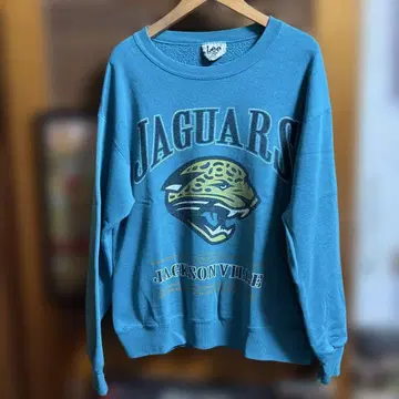 90s Lee 빈티지 NFL 재규어 빅 프린트 맨투맨
