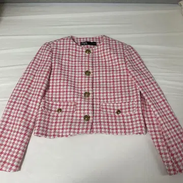 자라 노카라 자켓 핑크
