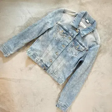 H&M L.O.G.G. 데님 자켓 데미지 디자인 EUR38