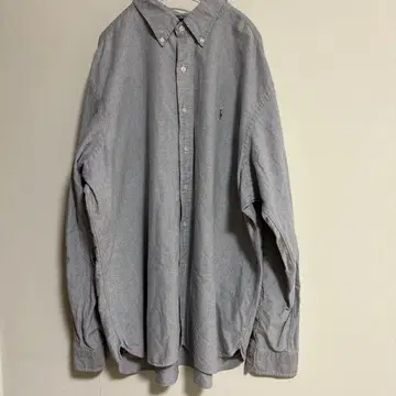 랄프 로렌 옥스퍼드 셔츠 그레이 XXL 클래식 핏 블루