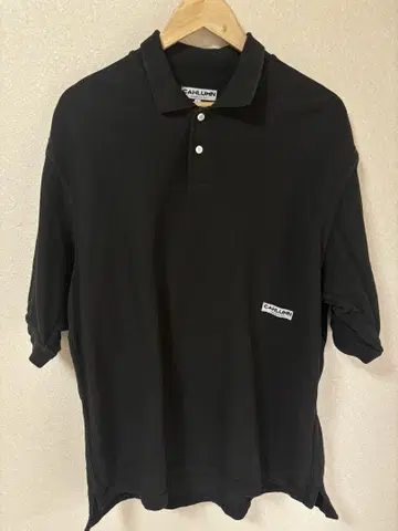 CAHLUMN 블랙 피케 셔츠 L