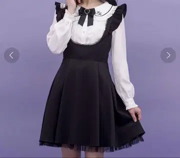 시크릿허니 백 레이스업 점퍼 드레스