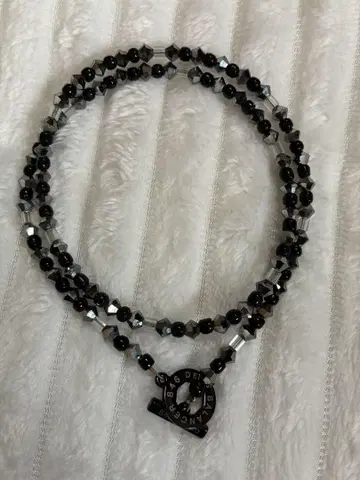 846 YAJIRO 4 시리즈 목걸이 SILVER&BLACK 50cm