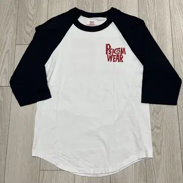 PSICOM WEAR 7부 소매 티셔츠 M 화이트/네이비