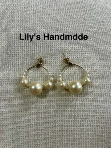 Lily's Handmade 펄 후프 귀걸이