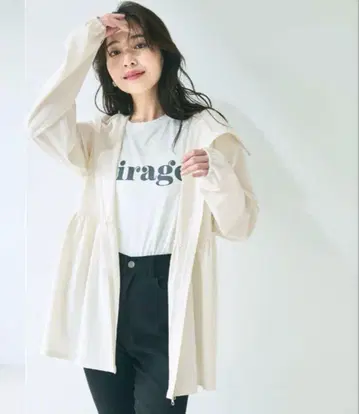 coca UV 차단 개더 후드티