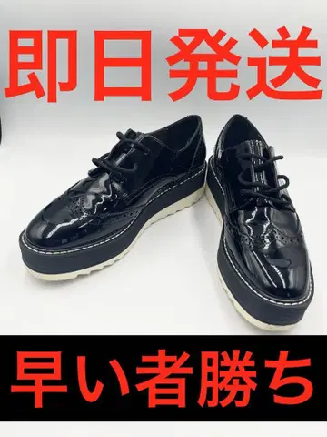 ZARA 로퍼 통굽 윙팁 블랙 신발 자라 가죽 블랙 가죽 신발